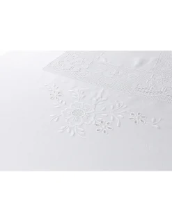 Portugal Natura 180x350 cm - Toalha de mesa de linho bordada C/ crochê a mão Hot