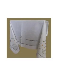 Portugal Natura 175X380 CM - Toalha de mesa de linho bordada a mão - bordados da lixa Clearance