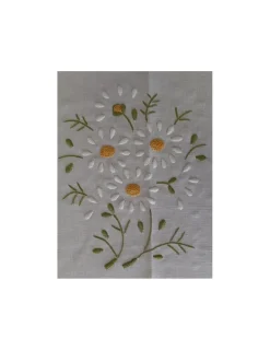 Portugal Natura 175X380 CM - Toalha de mesa de linho bordada a mão - bordados da lixa Clearance