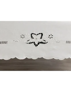 Portugal Natura 180x290 cm - Toalha de mesa de linho bordada a mão Discount