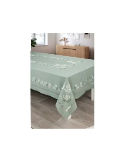 Portugal Natura 180x280 cm - Toalha de mesa de linho bordada a mão + 8 guardanapos Outlet