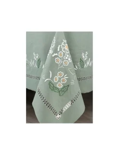 Portugal Natura 180x280 cm - Toalha de mesa de linho bordada a mão + 8 guardanapos Outlet