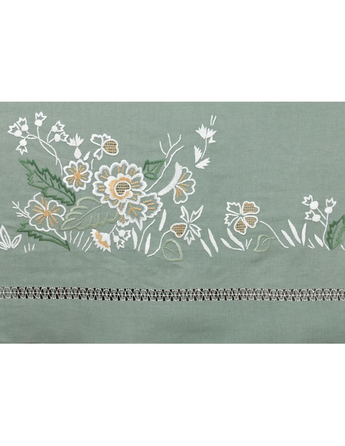 Portugal Natura 180x280 cm - Toalha de mesa de linho bordada a mão + 8 guardanapos Outlet