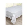 Portugal Natura 170x270 cm - Toalha de mesa de linho bordada C/ crochê a mão Best