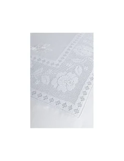 Portugal Natura 170x270 cm - Toalha de mesa de linho bordada C/ crochê a mão Best