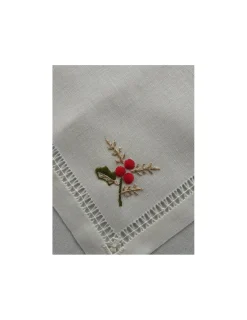 Portugal Natura 180x350 cm - Toalha de mesa de linho bordada a mão - Toalha de mesa de natal - Bordados da Lixa Sale