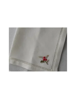 Portugal Natura 180x350 cm - Toalha de mesa de linho bordada a mão - Toalha de mesa de natal - Bordados da Lixa Sale