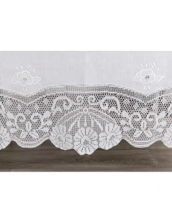 Portugal Natura 170x270 cm - Toalha de mesa de linho bordada C/ crochê a mão Sale