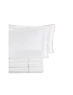 Portugal Natura 200x200+30 cm Jogo de lençóis 100% algodón cetim 300 fios Overlock Cinza Outlet