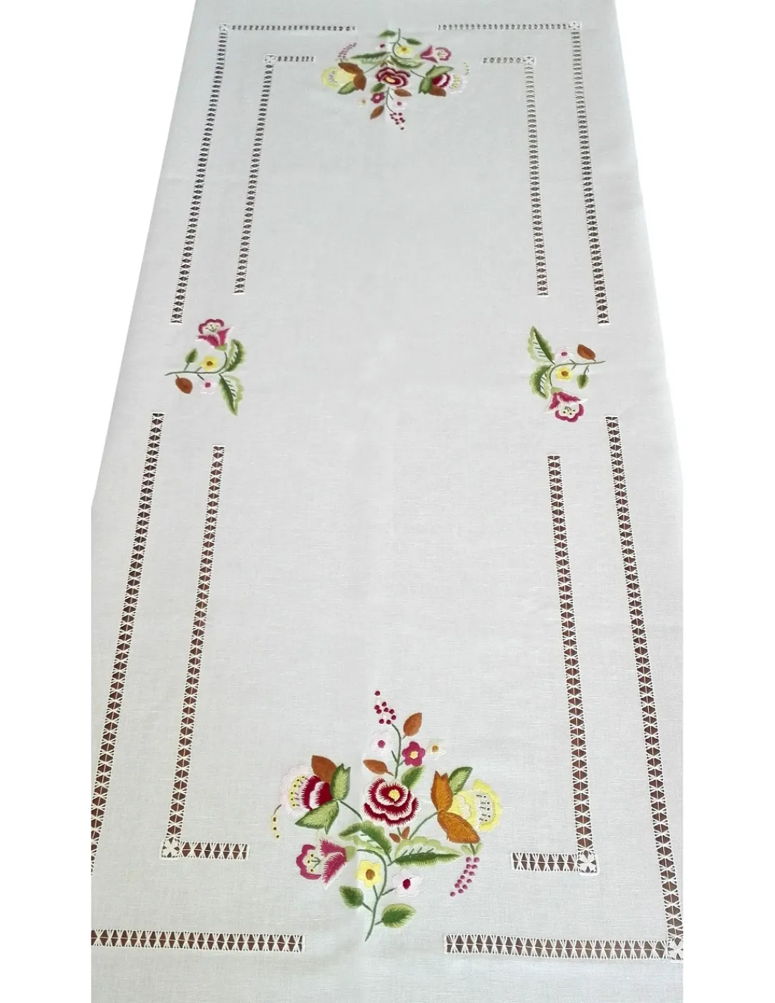 Portugal Natura 175x275 cm Toalha de mesa de linho bordada a mão - bordados da lixa - Toalha Creative Floral Online