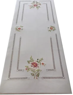 Portugal Natura 175x275 cm Toalha de mesa de linho bordada a mão - bordados da lixa - Toalha Creative Floral II Best