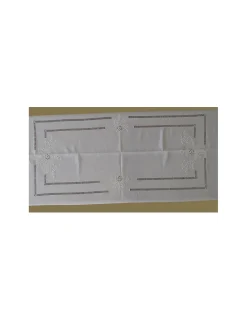 Portugal Natura 180x350 Toalha de mesa de linho bordada a mão - bordados da lixa