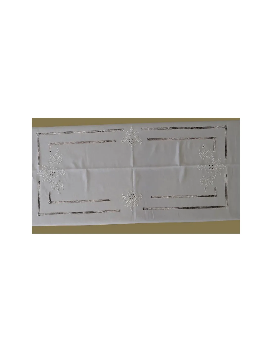 Portugal Natura 180x350 Toalha de mesa de linho bordada a mão - bordados da lixa