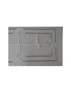 Portugal Natura 180x350 Toalha de mesa de linho bordada a mão - bordados da lixa
