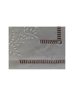 Portugal Natura 180x350 Toalha de mesa de linho bordada a mão - bordados da lixa