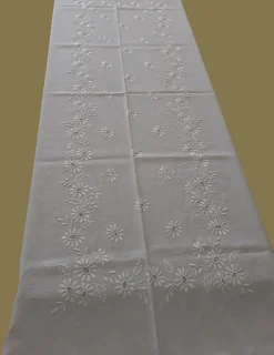 Portugal Natura 180x280 Toalha de mesa de linho bordada a mão - Toalha de mesa bordada algodão / seda Best