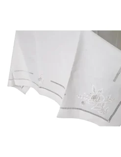 Portugal Natura 180x350 Toalha de mesa de linho bordada a mão - bordados da lixa New