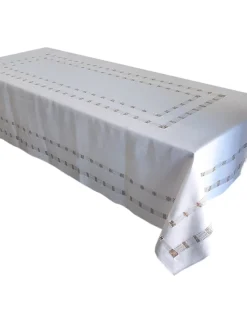 Portugal Natura 175x280 Toalha de mesa de linho bordada a mão - Bainha de flores Hot