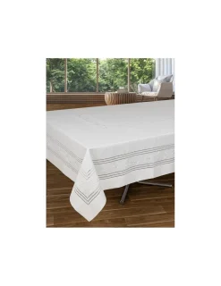 Portugal Natura 180x360 Toalha de mesa de linho bordada a mão - 6 bainhas ajour Hot