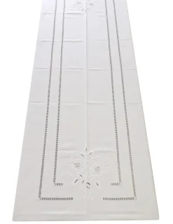 Portugal Natura 180x350 Toalha de mesa de linho bordada a mão - bordados da lixa Creative Rosemary 2021 Outlet
