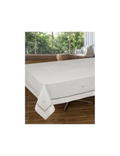 Portugal Natura 180x350 Toalha de mesa de linho bordada a mão + 12 guardanapos Discount