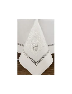 Portugal Natura 180x350 Toalha de mesa de linho bordada a mão + 12 guardanapos Discount