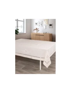 Portugal Natura 180x350 Toalha de mesa de linho bordada a mão + 12 guardanapos New