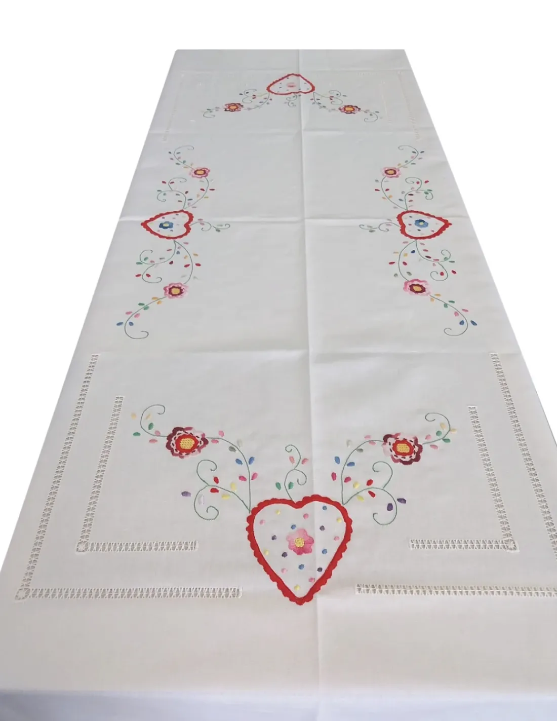 Portugal Natura 175x275 Toalha de mesa de linho bordada a mão - Namorados Discount