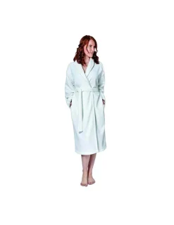 Portugal Natura XL - XXL Roupão com gola clássico em veludo -  Robe 100% algodão Branco Hot